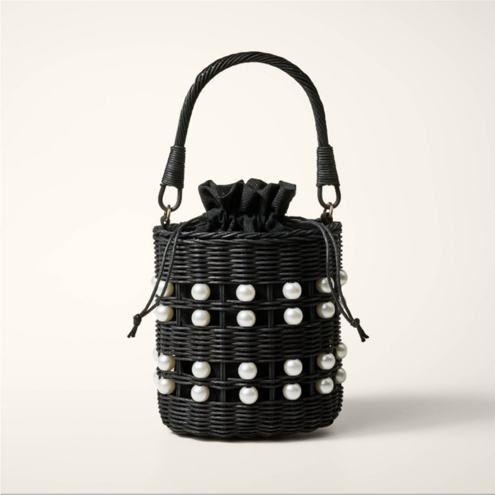 NWT Kate Spade X Target Pearl Embellished Basket Bucket Bag